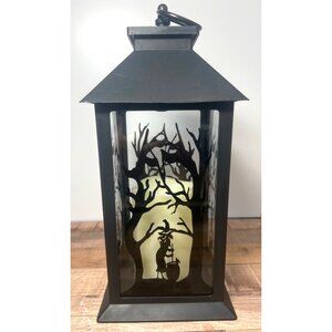 Halloween LED Lantern With Witch & Cauldron Design